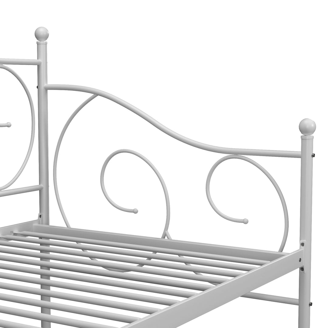 Victoria Metal Daybed with 15 Inch Clearance for Storage - White - Twin