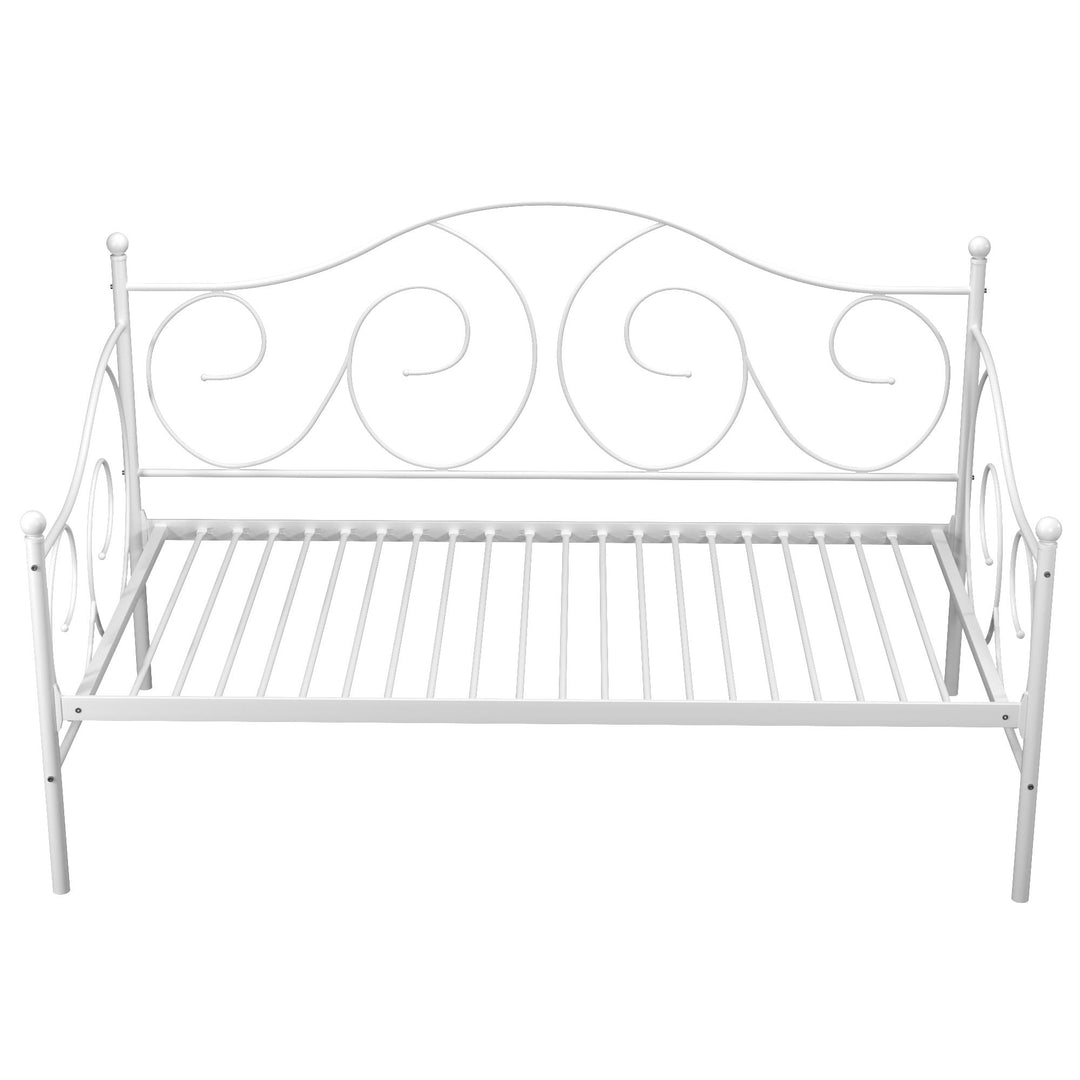 Victoria Metal Daybed with 15 Inch Clearance for Storage - White - Twin