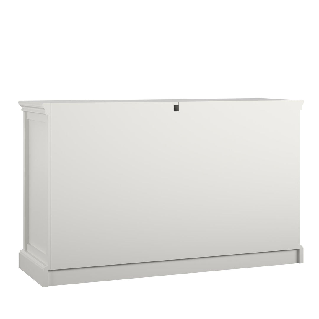 Bristol Traditional 6 Drawer Dresser with Elegant Moldings and Pewter Pulls - White