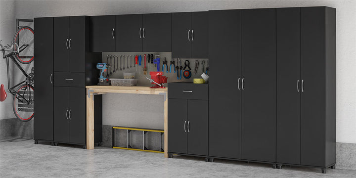 Basin 24 Inch 2 Door Base Storage Cabinet - Black