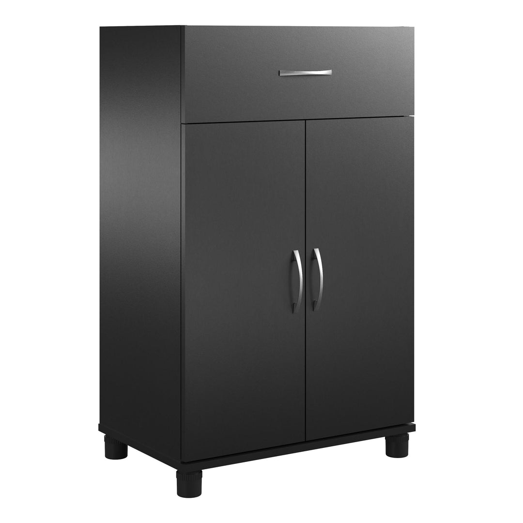 Basin 24 Inch 2 Door Base Storage Cabinet - Black