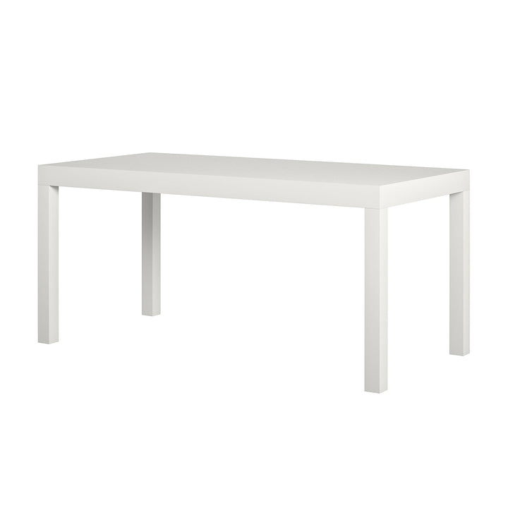 Parsons Hollow Core Coffee Table with Large Top - White