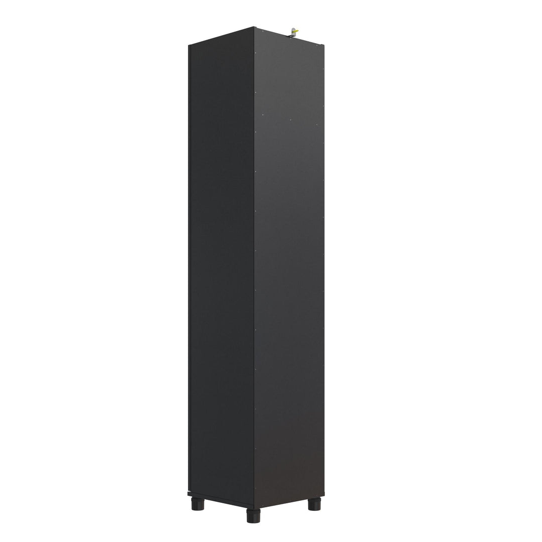 Basin 16 Inch Closed Door Utility Storage Cabinet - Black