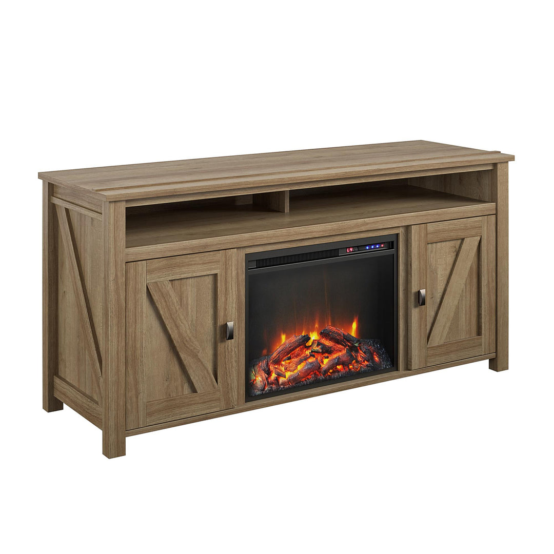 Farmington Electric Fireplace TV Console for TVs up to 60 Inch - Natural