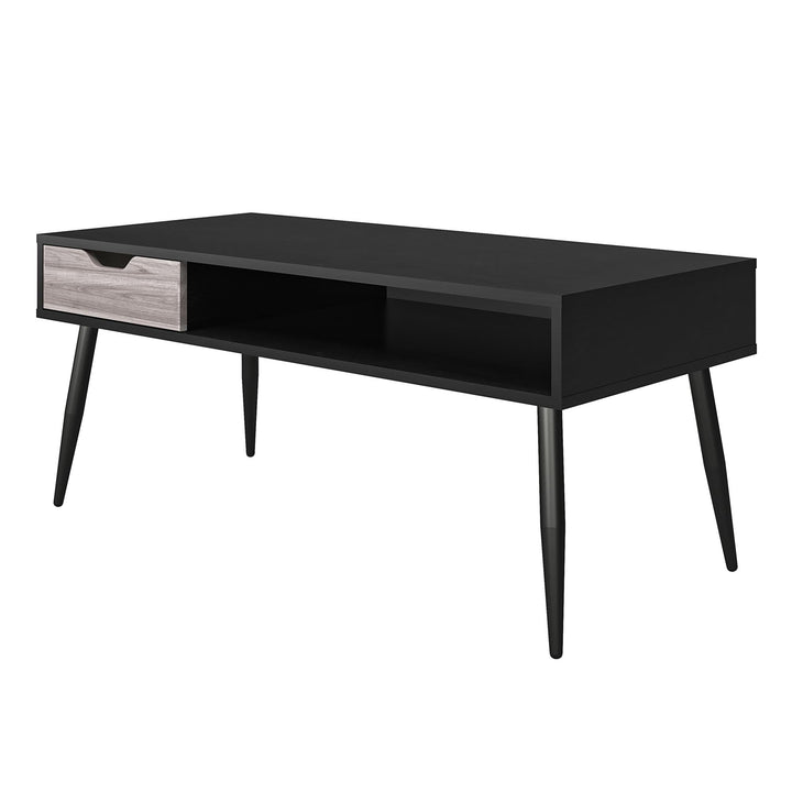 Grafton Coffee Table with Open Cubby - Black Oak