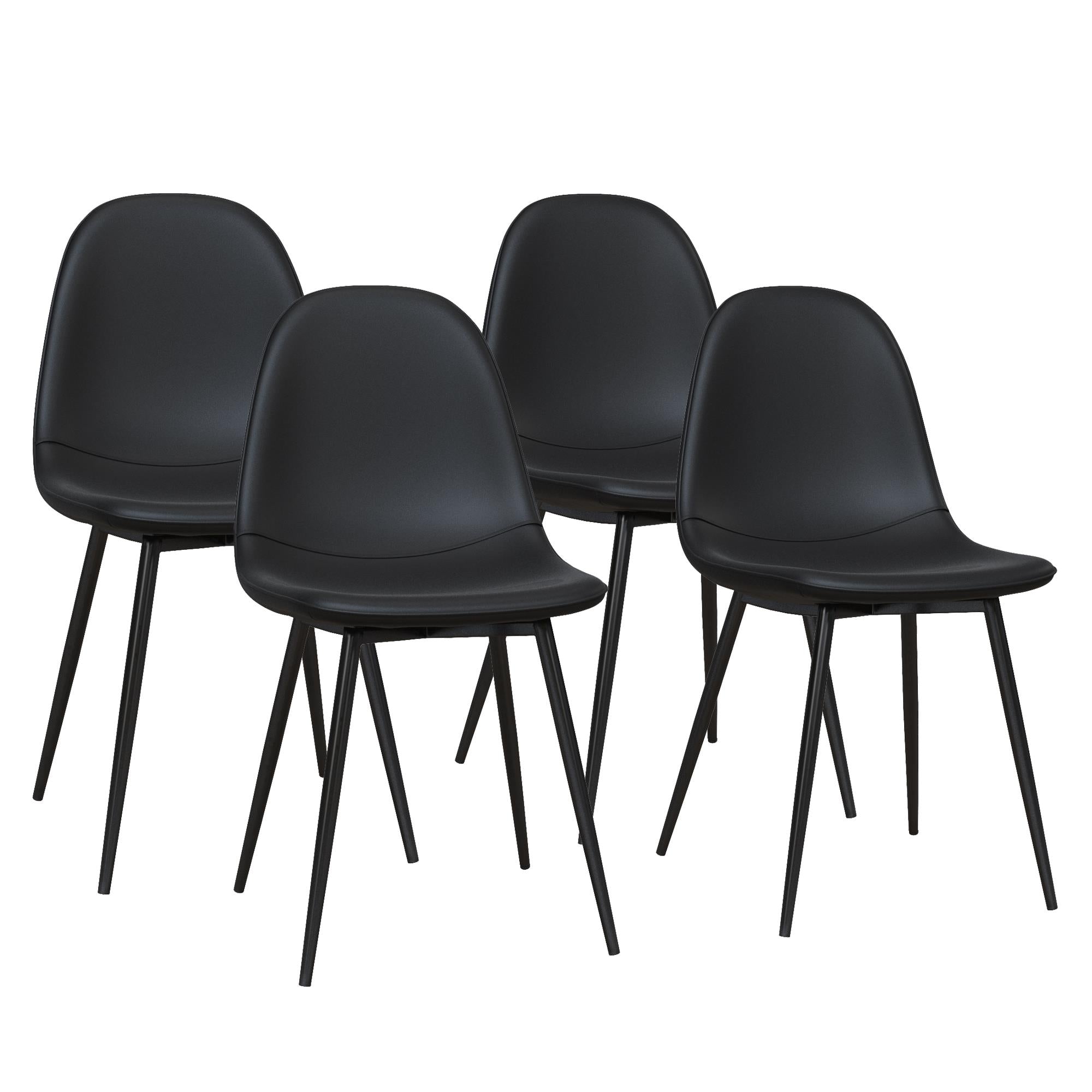 4 black online chairs