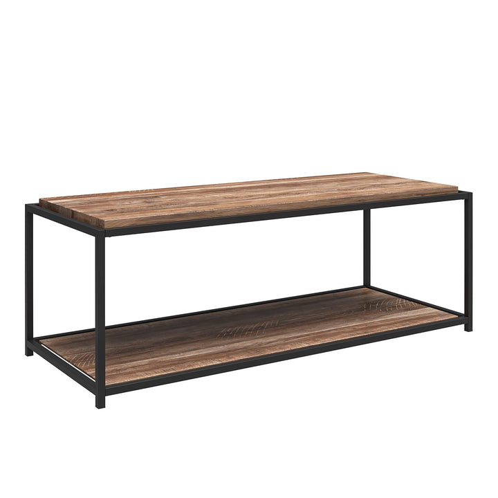 Fayette Coffee Table with Woodgrain Finish - Weathered Oak