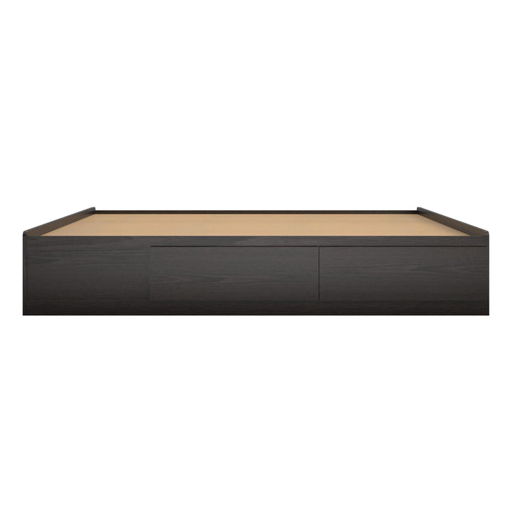 Platform Bed with 2 Large Storage Drawers and No Box Spring Required - Espresso - Full