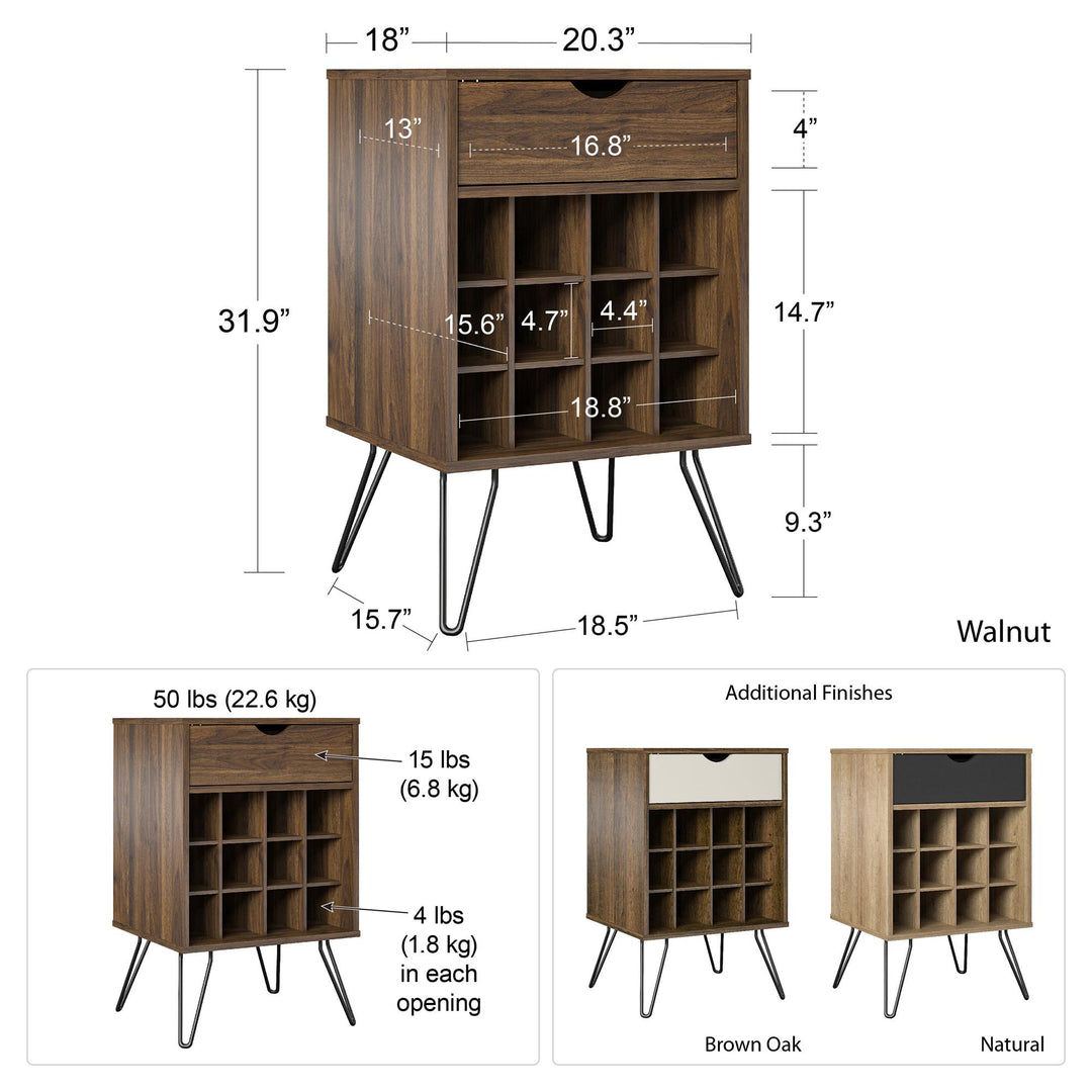 Concord Beverage Storage Stand - Florence Walnut