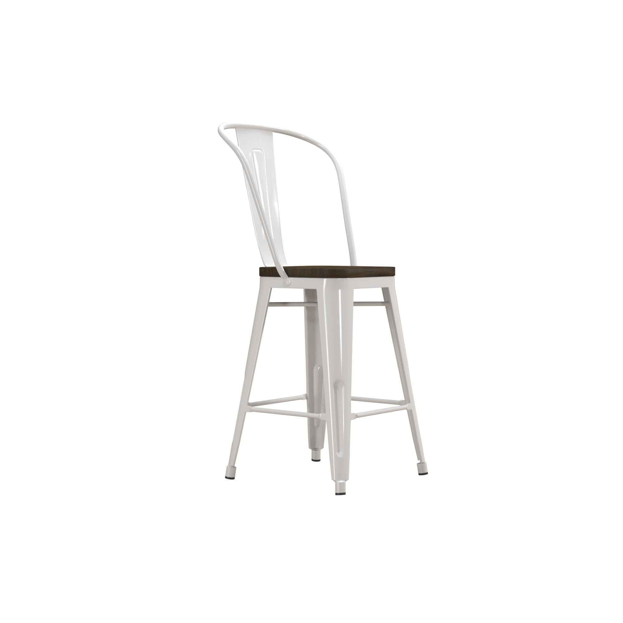 Dhp luxor 30 inch metal bar stool fashion with wood seat