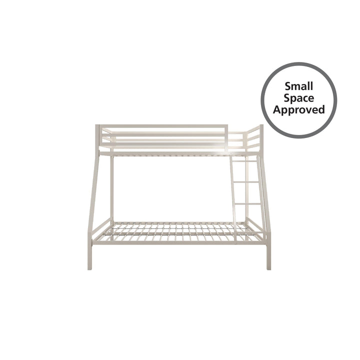 Lara Premium Twin over Full Metal Bunk Bed - White - Twin-Over-Full