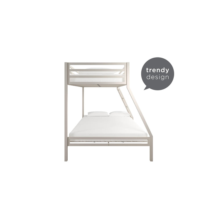 Lara Premium Twin over Full Metal Bunk Bed - White - Twin-Over-Full