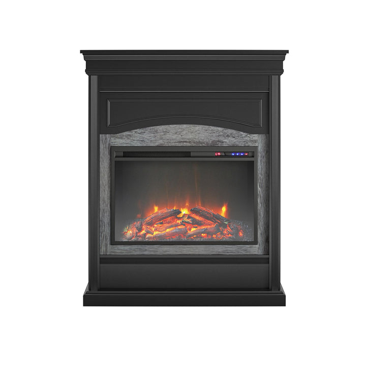 Lamont Electric Fireplace Mantel with 26 Inch Fireplace Insert - Black