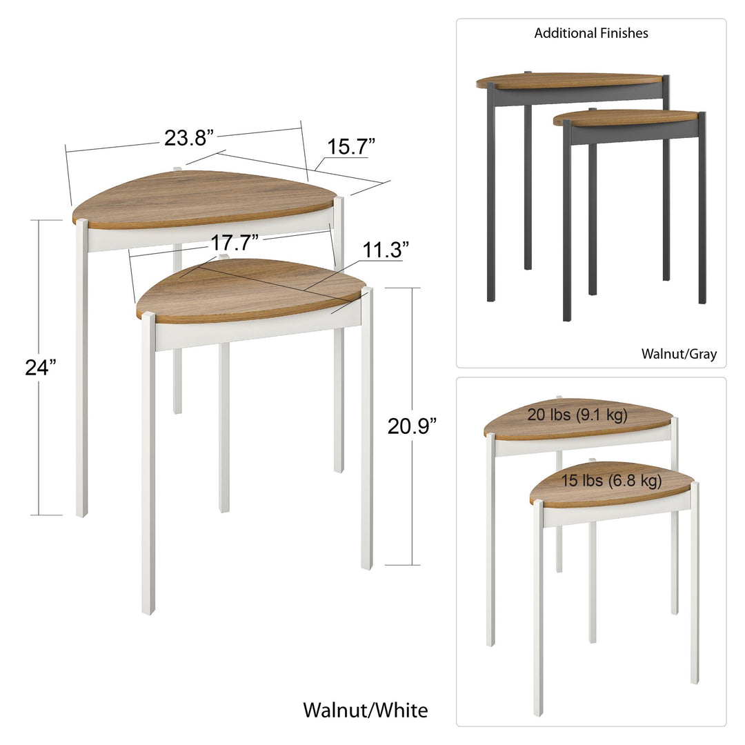 Tallulah Nesting Tables - Gray