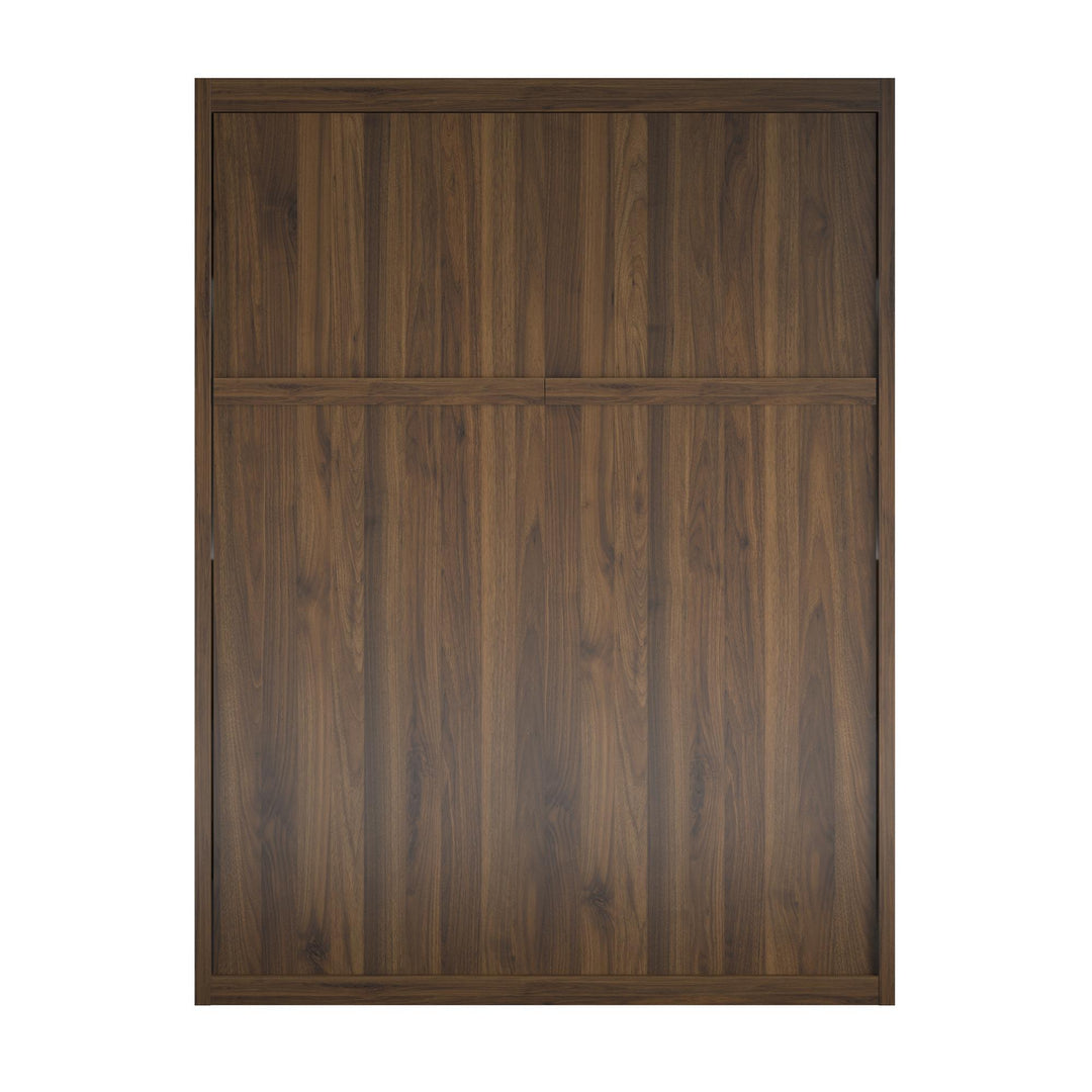 Paramount Queen Murphy Bed with 8" Memory Foam Mattress - Florence Walnut - Queen