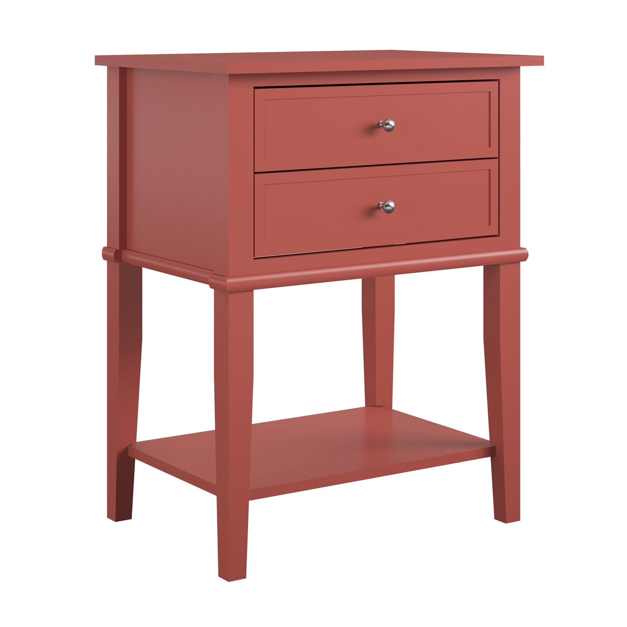 Franklin Accent Table with 2 Drawers and Lower Shelf for Living