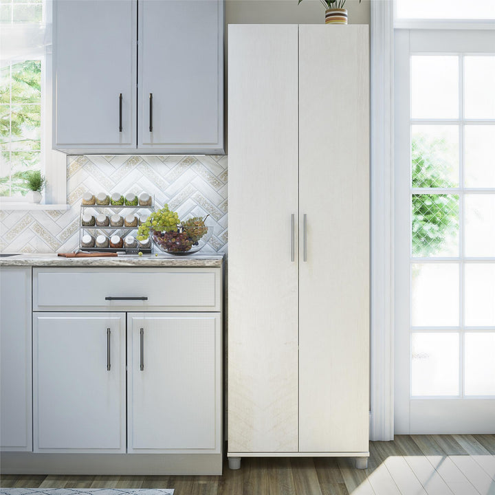 Camberly 24 Inch Utility Storage Cabinet - Ivory Oak