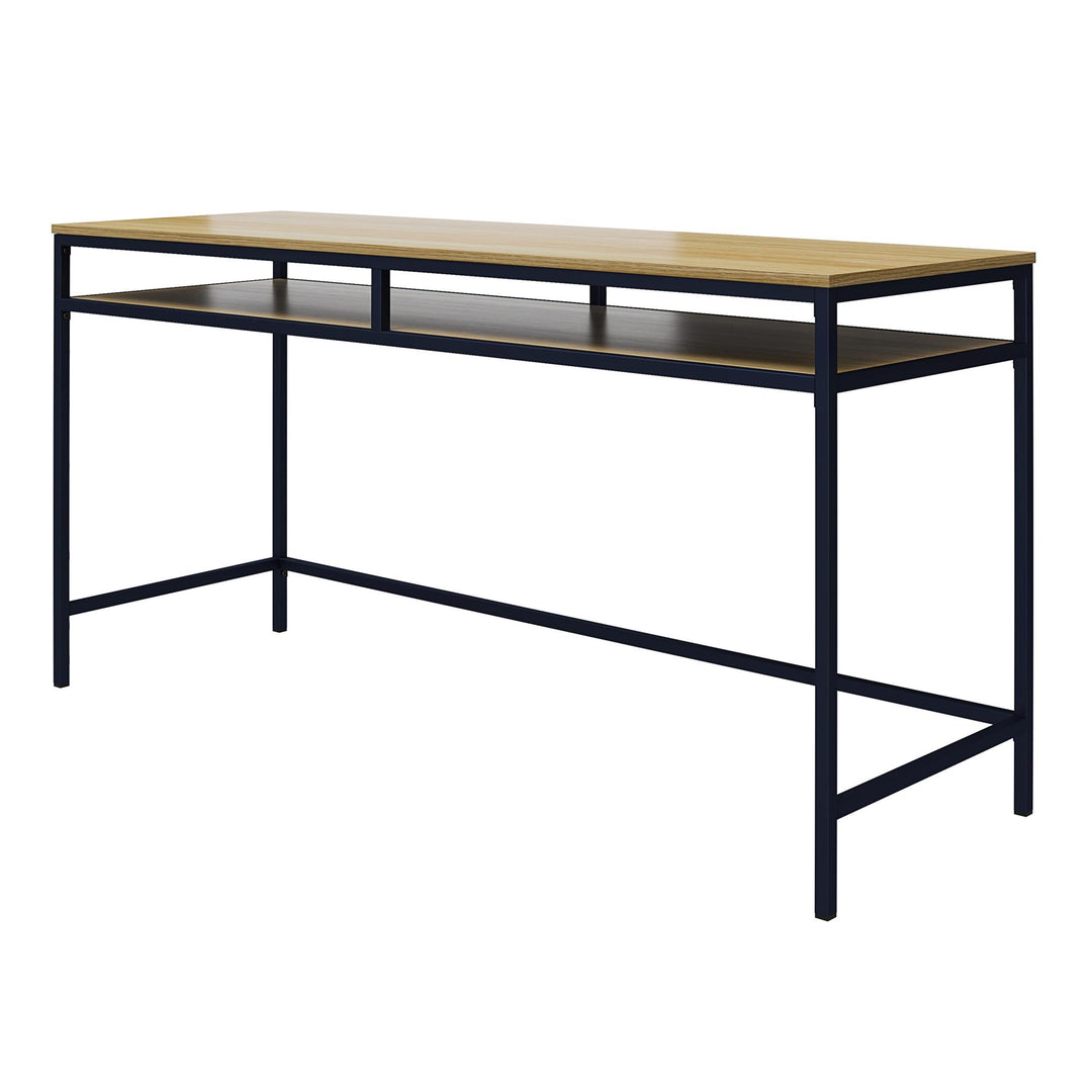 Bentley Computer Desk with Shelf Storage - Navy