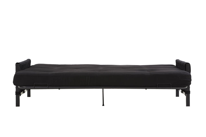 Fairview Storage Futon with 6" Mattress - Black