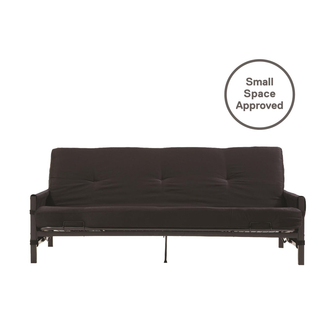 Fairview Storage Futon with 6" Mattress - Black