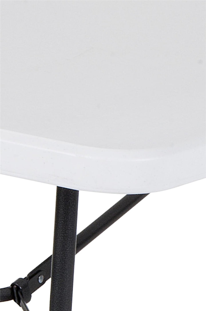 8 ft Fold-in-Half Banquet Folding Table with Handle - White - 8’ FIH