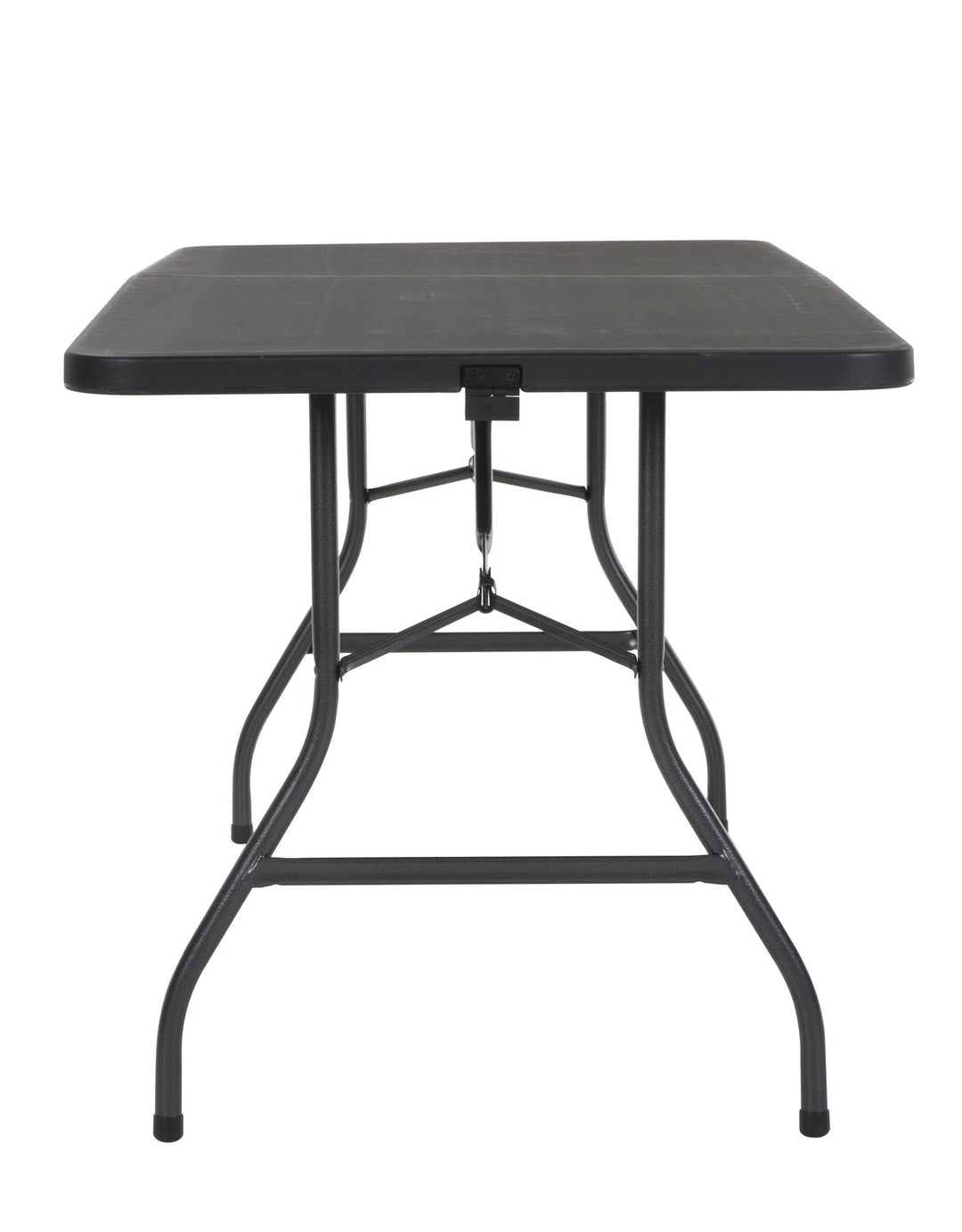 6 ft Fold-in-Half Banquet Folding Table with Handle - Black - 6’ FIH