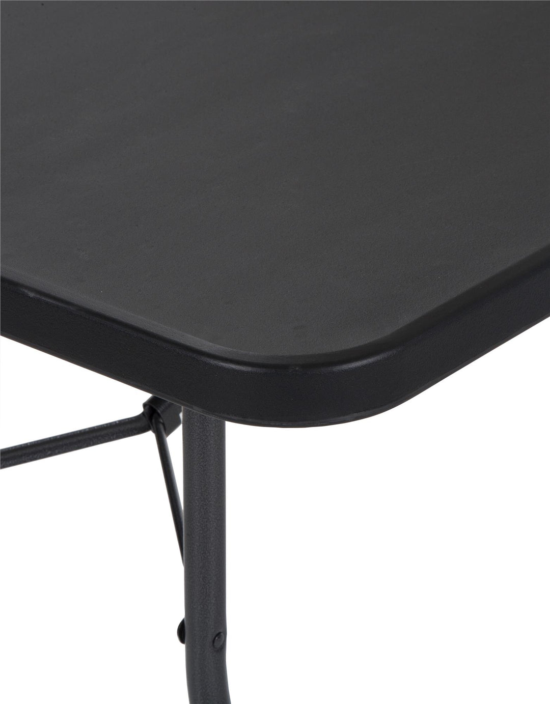 6 ft Fold-in-Half Banquet Folding Table with Handle - Black - 6’ FIH