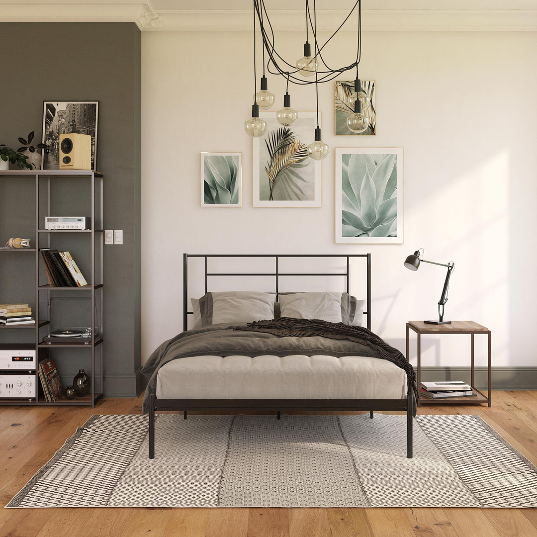 Jensen Metal Bed - Black - Queen