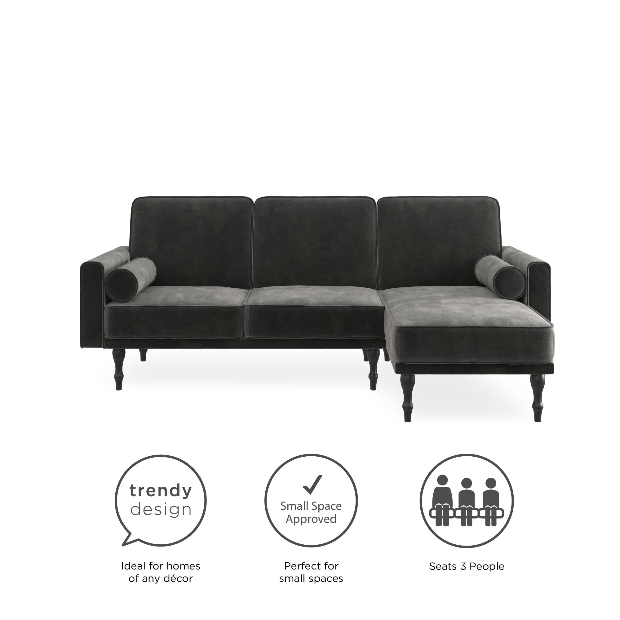 Dhp haven sectional futon sofa fashion