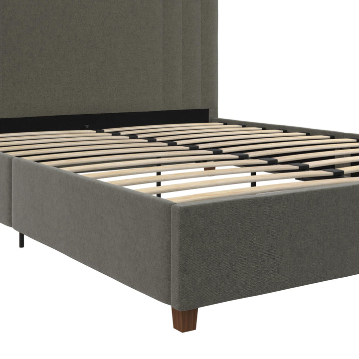 Wynn Upholstered Bed - Light Gray - Full