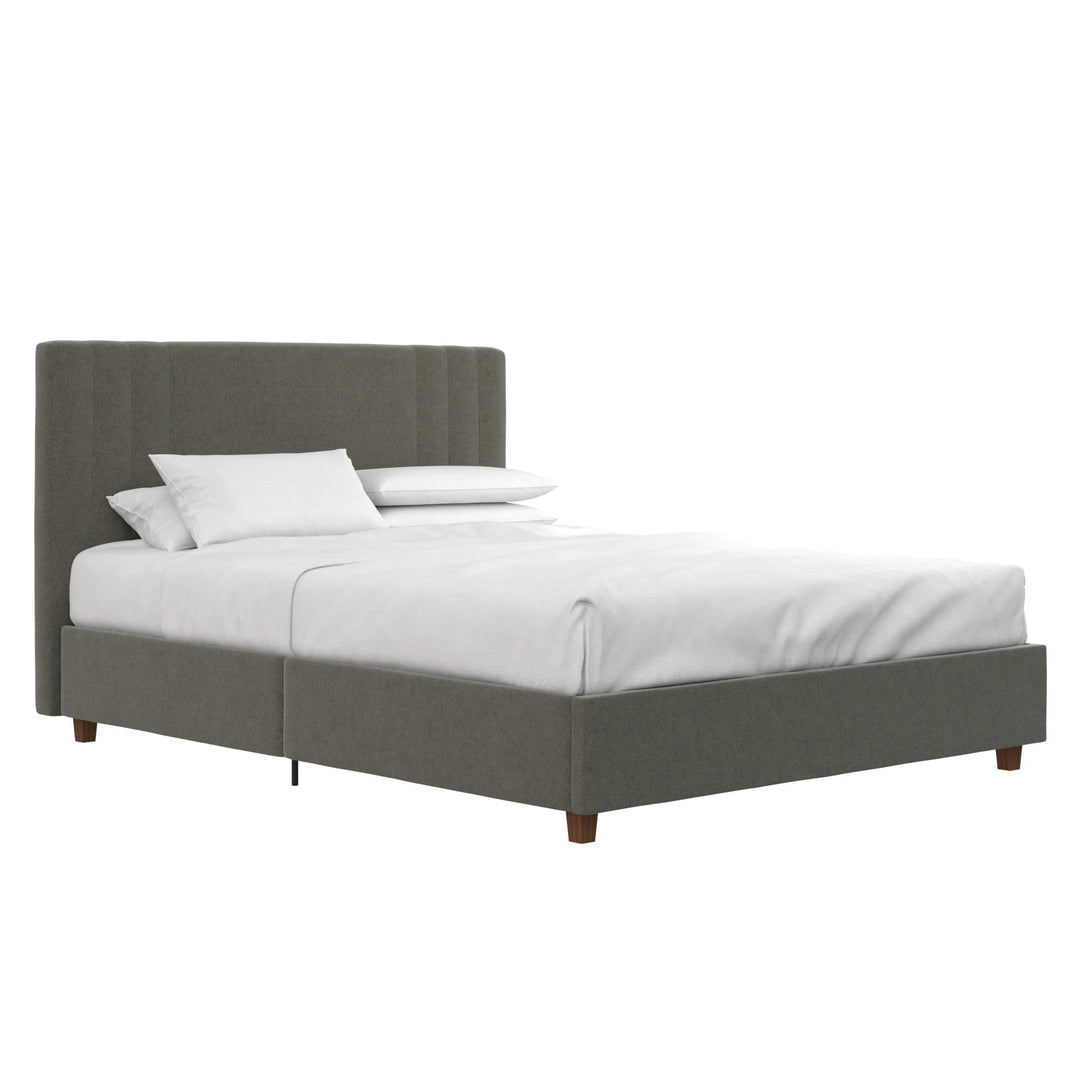 Wynn Upholstered Bed - Light Gray - Queen