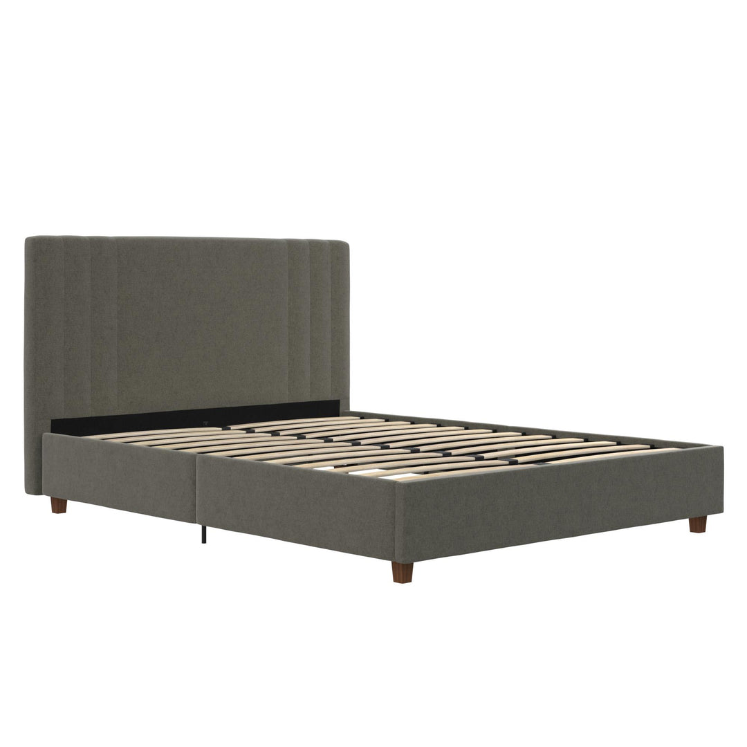 Wynn Upholstered Bed - Light Gray - Queen