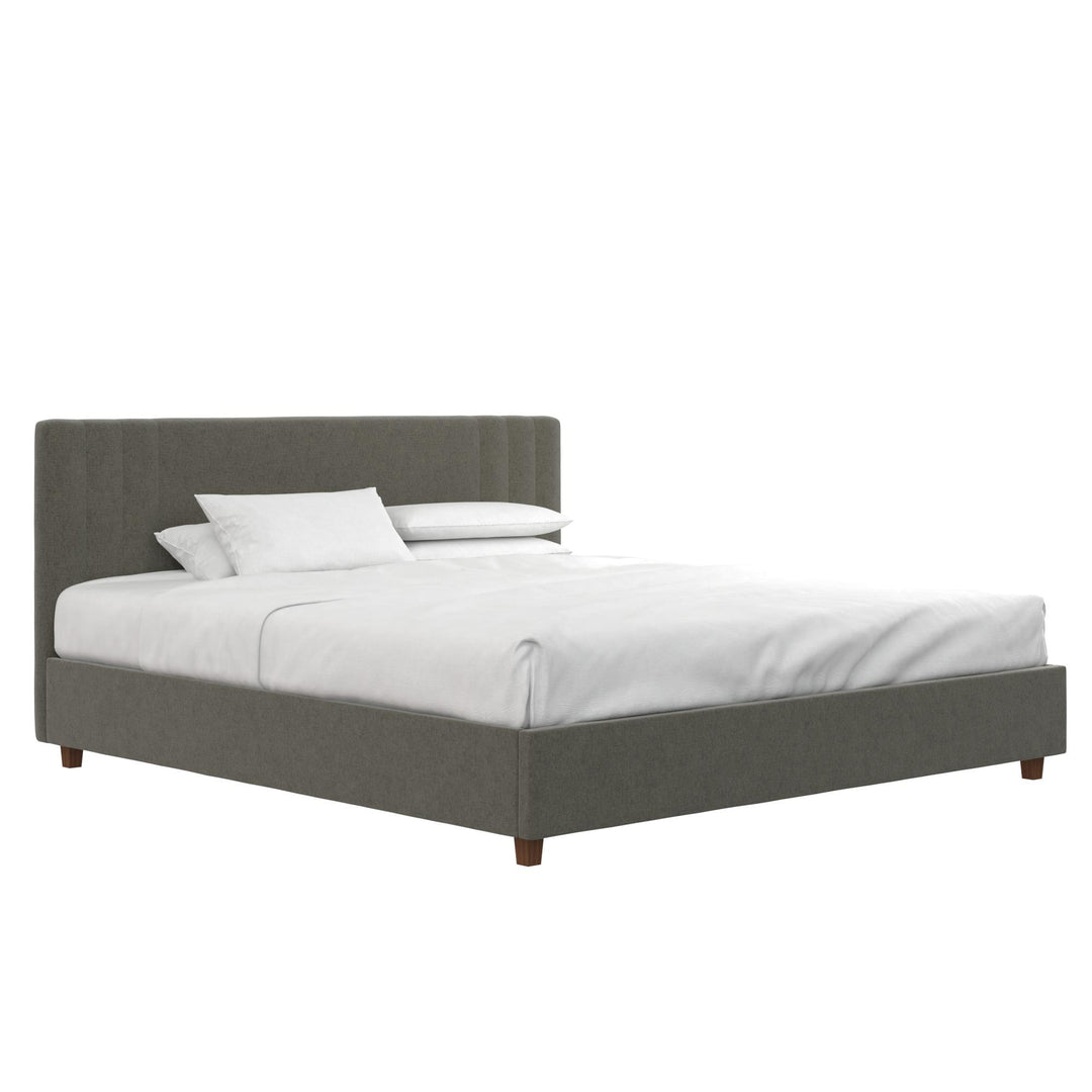 Wynn Upholstered Bed - Light Gray - King