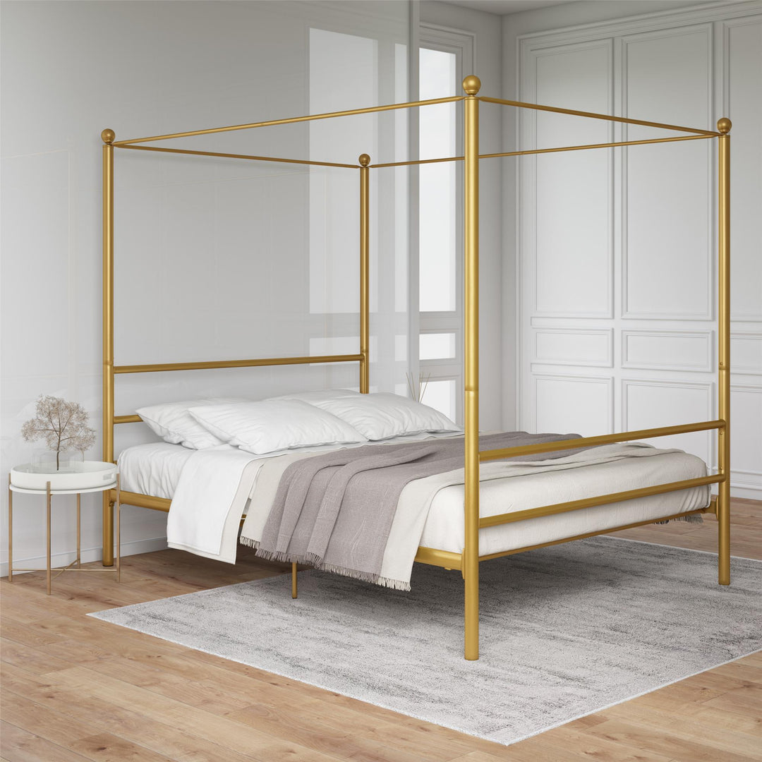 Layla Canopy Bed - Gold - Full