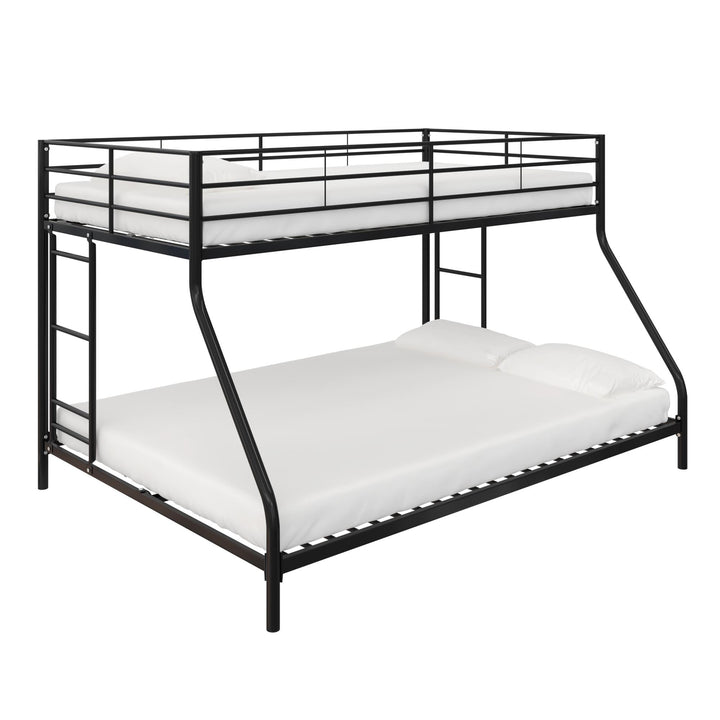 Small Space Junior Twin over Full Metal Bunk Bed - Black - Twin-Over-Full