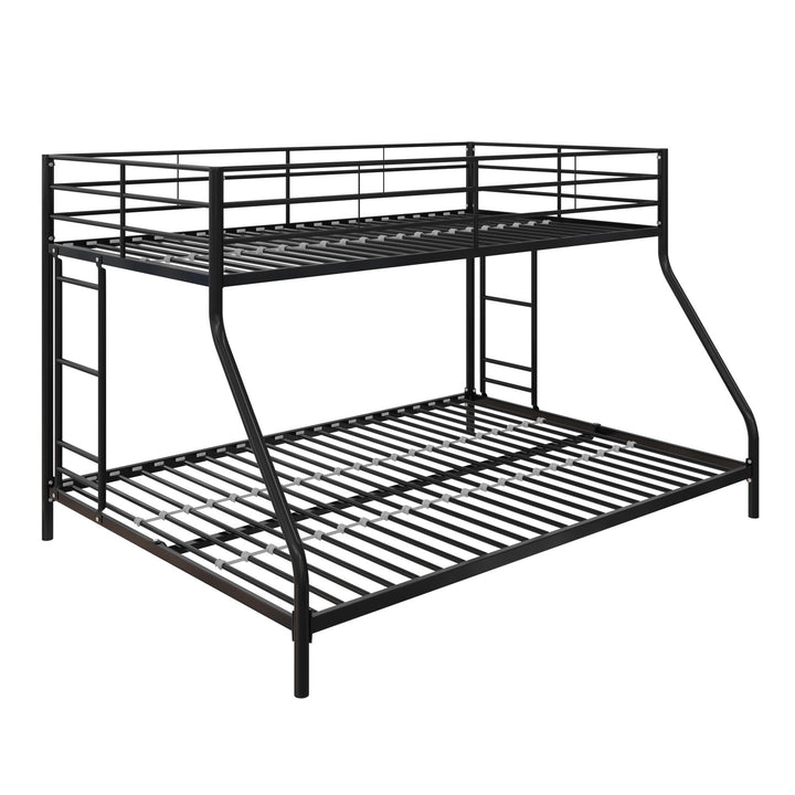 Small Space Junior Twin over Full Metal Bunk Bed - Black - Twin-Over-Full