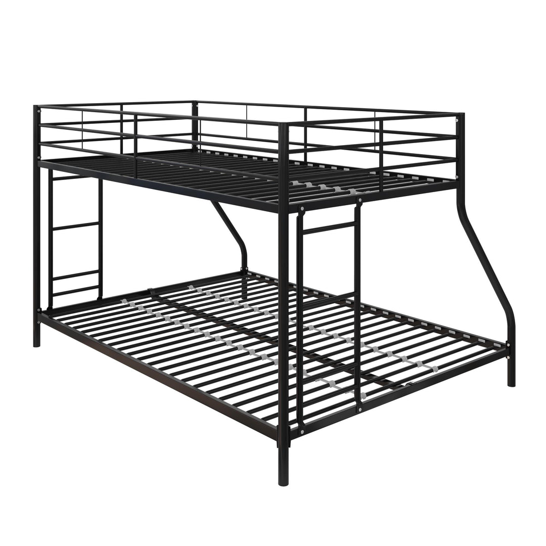 Small Space Junior Twin over Full Metal Bunk Bed - Black - Twin-Over-Full