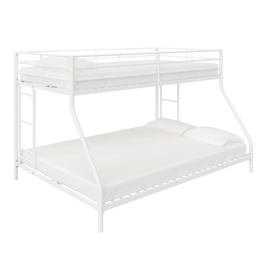 Small Space Junior Twin over Full Metal Bunk Bed - White - Twin-Over-Full