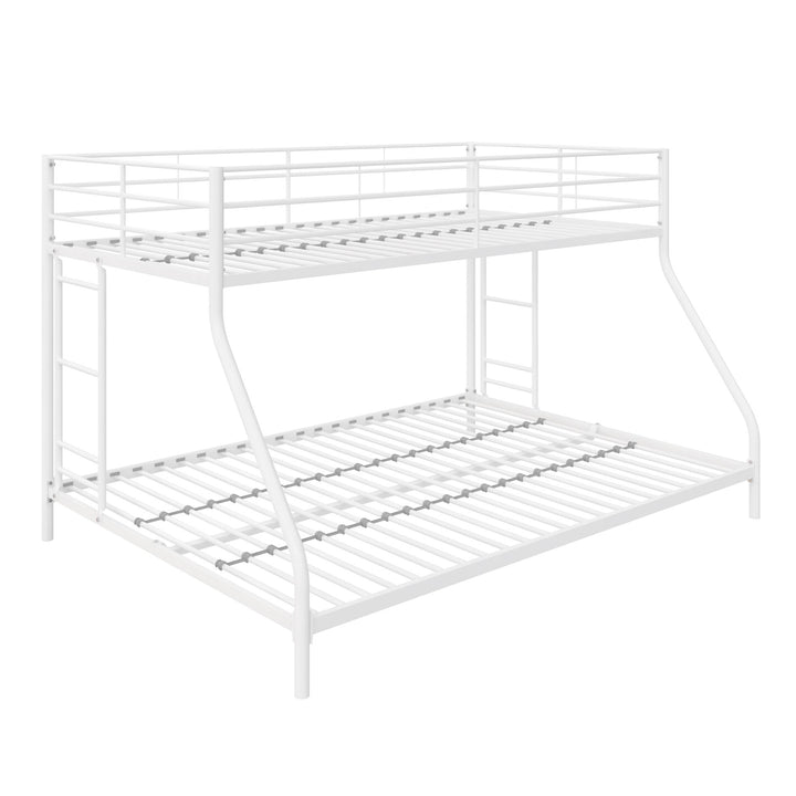 Small Space Junior Twin over Full Metal Bunk Bed - White - Twin-Over-Full