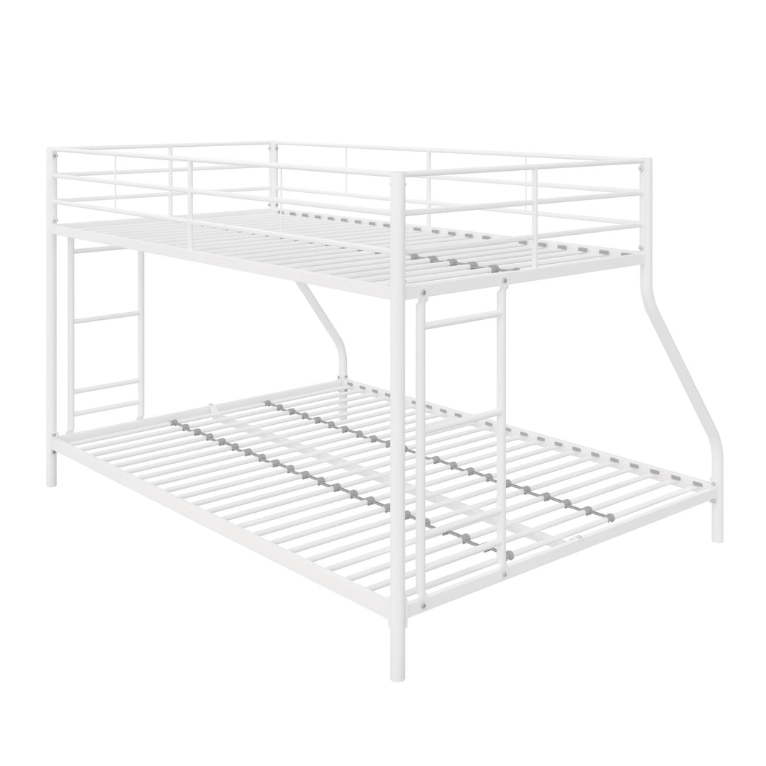 Small Space Junior Twin over Full Metal Bunk Bed - White - Twin-Over-Full