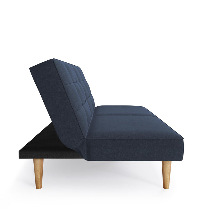 Bowie Upholstered Futon - Blue