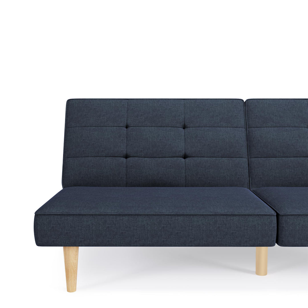 Bowie Upholstered Futon - Blue