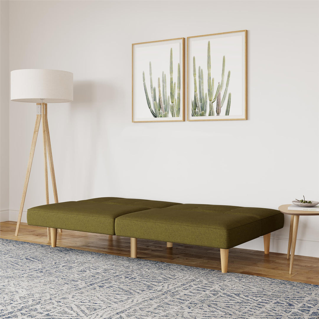 Bowie Upholstered Futon - Green