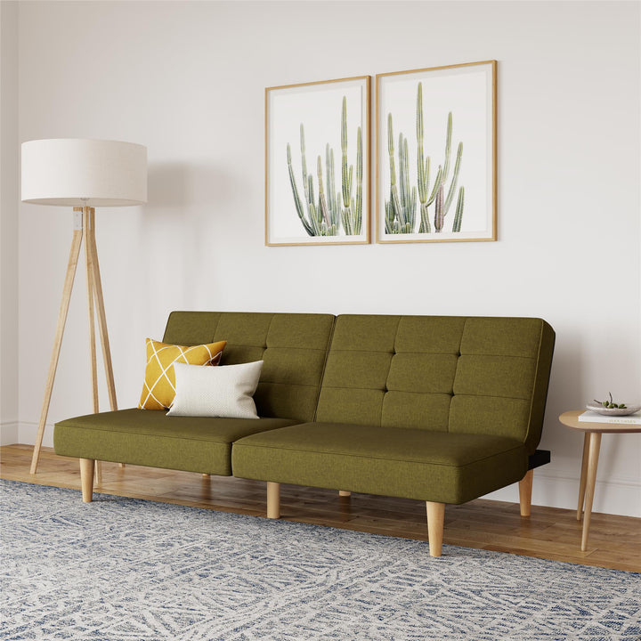 Bowie Upholstered Futon - Green