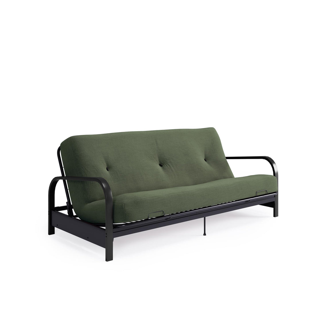 Cleo Black Metal Arm Full Size Futon Frame - Green - Full