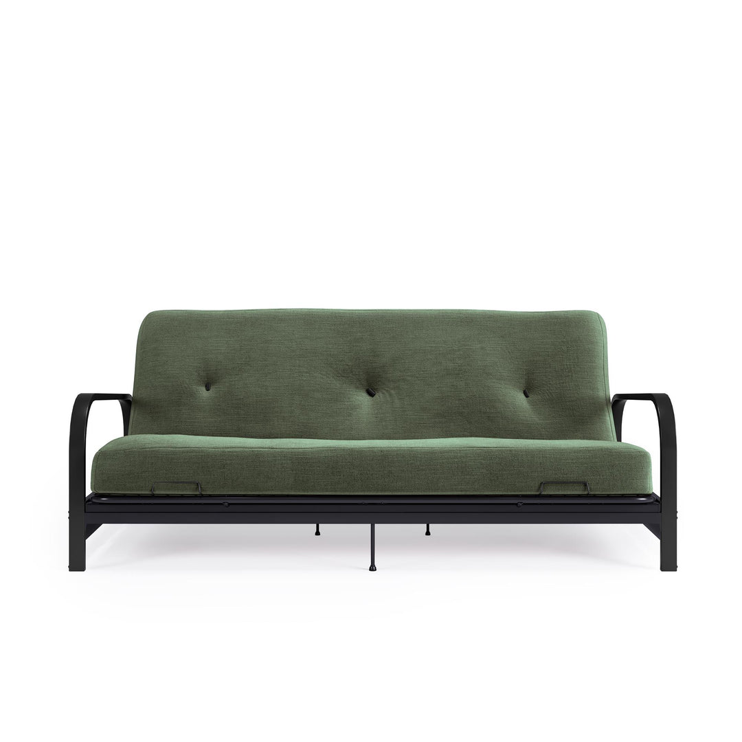 Cleo Black Metal Arm Full Size Futon Frame - Green - Full