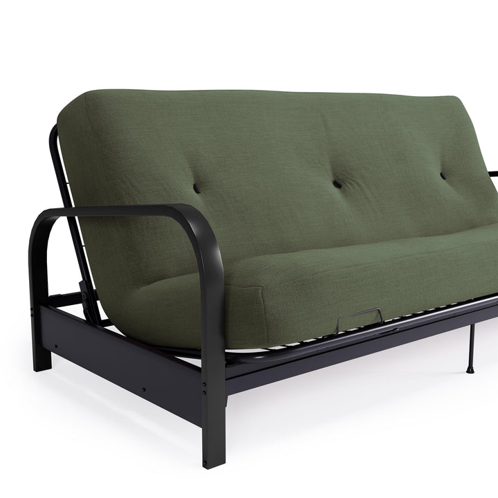 Cleo Black Metal Arm Full Size Futon Frame - Green - Full