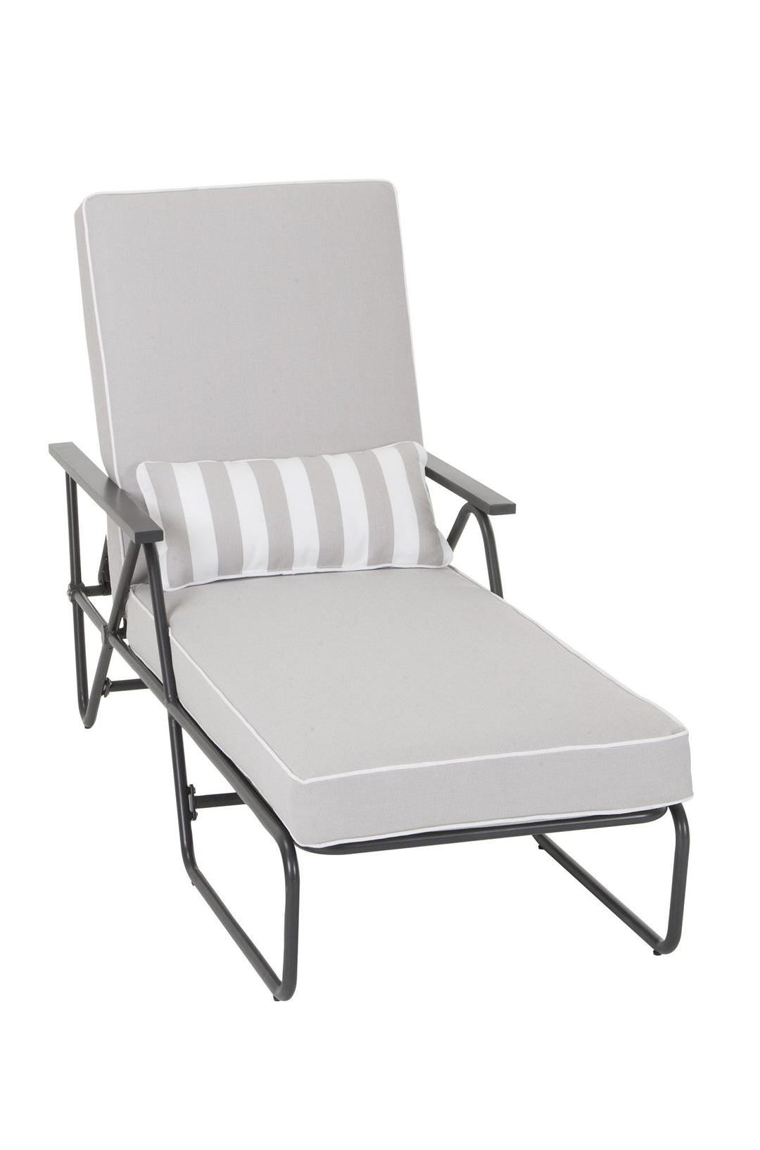 Connie Outdoor Chaise Lounge - Gray