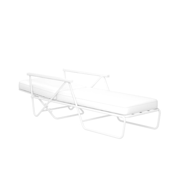 Connie Outdoor Chaise Lounge - White