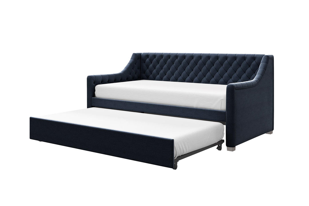 Monarch Hill Ambrosia Upholstered Daybed and Trundle Set - Blue - Twin